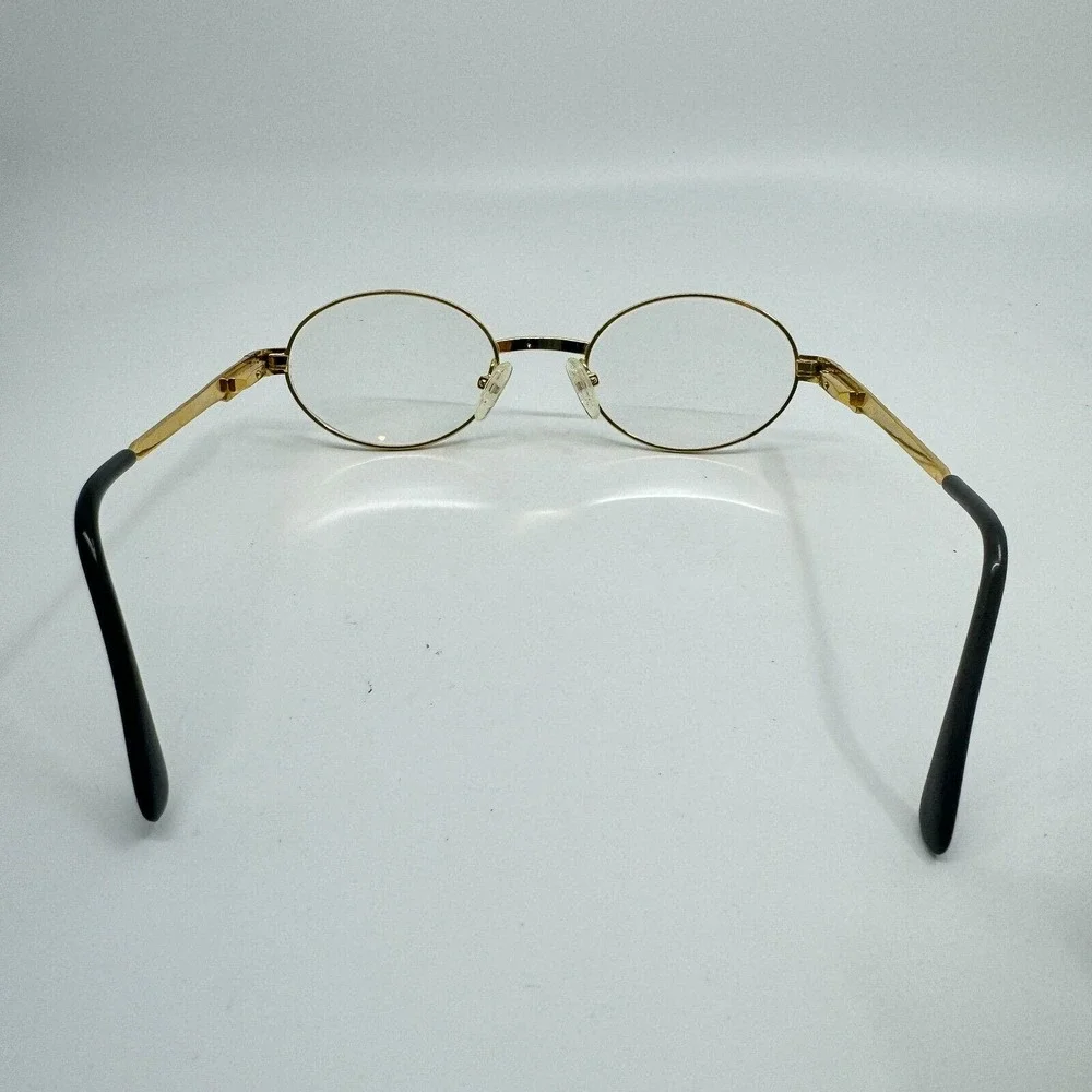 Safilo Eyeglasses Frames S6009 Round Gold Black 49-20‎ H10154